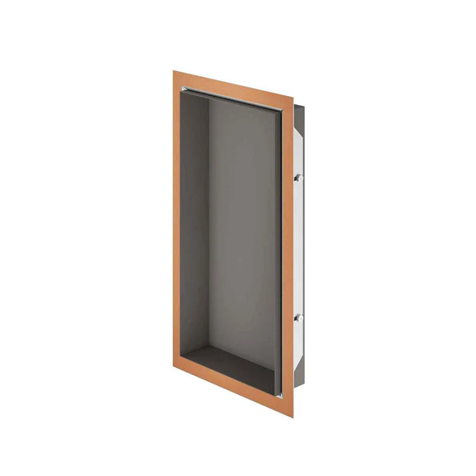 Schluter Systems Design Prefabricated Vapor-resistant Lightweight Waterproof Shower Niche - Made of Powder-Coated Aluminum for Tiled Walls - 11-3/4" Width, 23-9/16" Height, 3-5/8" Depth, Dark Anthracite - DNA2TSDA