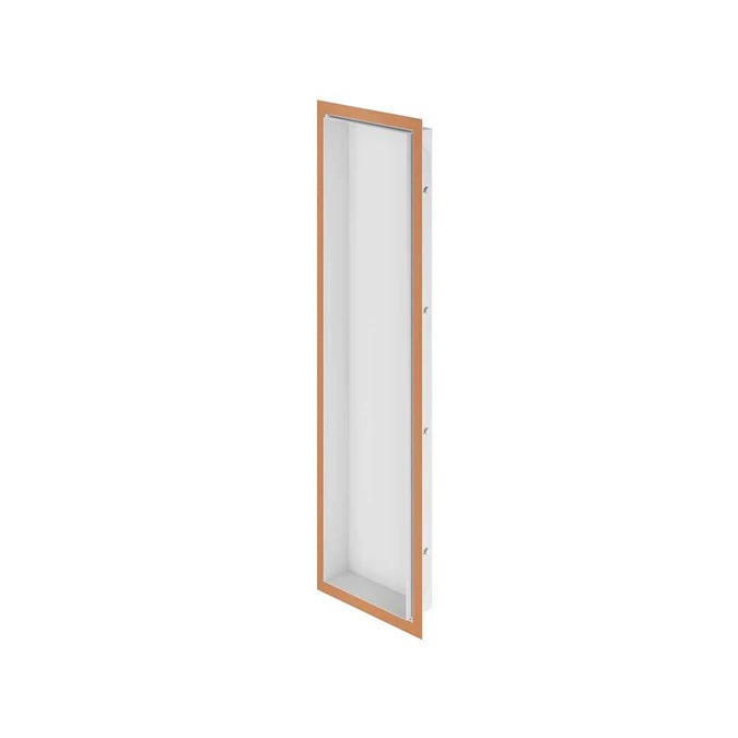 Schluter Systems Design Prefabricated Vapor-resistant Lightweight Waterproof Shower Niche - Made of Powder-Coated Aluminum for Tiled Walls - 11-3/4" Width, 47-3/16" Height, 3-5/8" Depth, Matte White - DNA3MBW