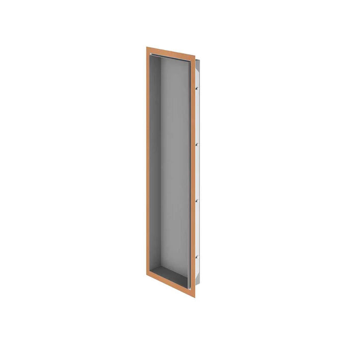 Schluter Systems Design Prefabricated Vapor-resistant Lightweight Waterproof Shower Niche - Made of Powder-Coated Aluminum for Tiled Walls - 11-3/4" Width, 47-3/16" Height, 3-5/8" Depth, Greige - DNA3TSBG