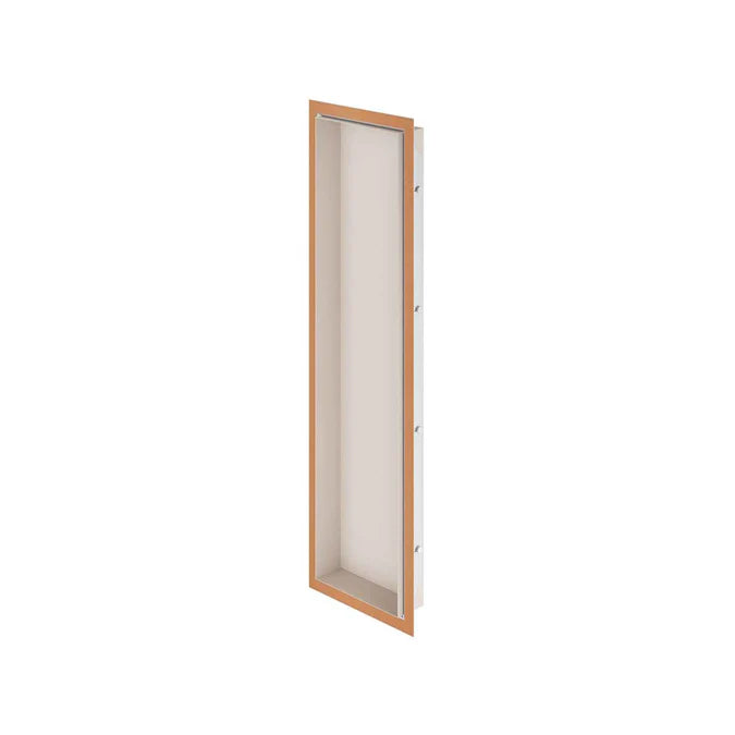 Schluter Systems Design Prefabricated Vapor-resistant Lightweight Waterproof Shower Niche - Made of Powder-Coated Aluminum for Tiled Walls - 11-3/4" Width, 47-3/16" Height, 3-5/8" Depth, Ivory - DNA3TSI