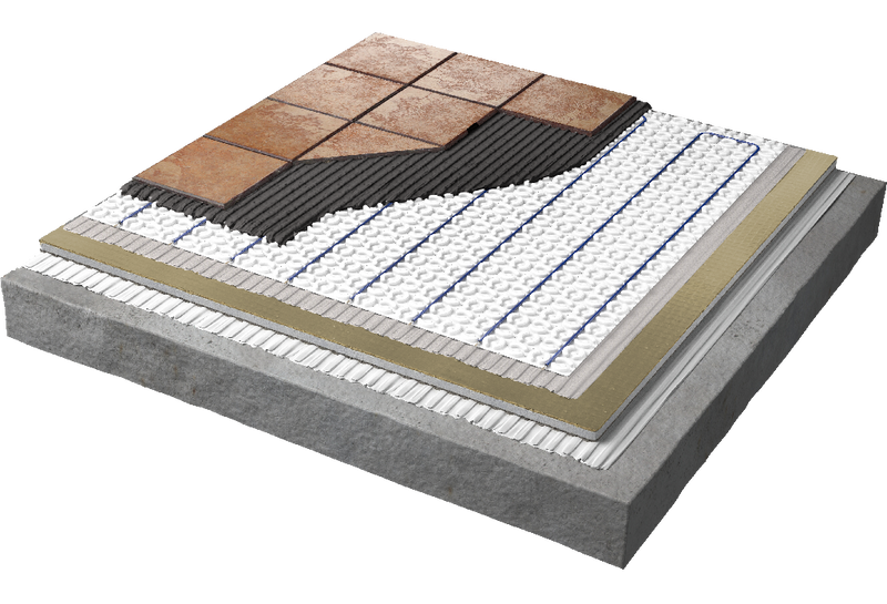 Laticrete 0179-0161-H Strata Heat Mat Floor Heating, Uncoupling Membrane Underlayment 161 Sq Ft Roll