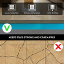 Bardalas Uncoupling Waterproofing Membrane 108 Sq Ft Roll, 1/8'' Anti-Fracture Mat, Crack Isolation Flooring Underlayment for Bathroom Floor Tile, Subfloor