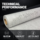 Wedi Subliner Dry Mat, Waterproof, Crack-isolation Membrane, 53-322 Sq Ft Rolls with Vapor Retardant, Polyethylene Core and Dual Fleece Layers for Tile Flooring Underlayment and Heated Floor Systems