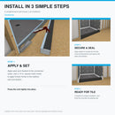 Wedi Waterproof, Durable, Prefabricated, Full Foam, Vapor-Resistant "Lean" Shower Curb, for Tiled Shower Surrounds - 3 1/2 Inch x 2 Inch x 60 Inch (5 Ft) Long (US3000038)