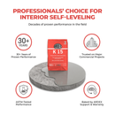 ARDEX K 15 Premium Self-Leveling Underlayment for Smoothing Interior Concrete Floors, Fast-Setting, 55 lbs (25 kg) Bag (12433)