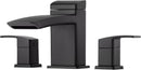 Pfister RT65D1B Kenzo 3-Hole Roman Tub Faucet Trim with Ribbon Water Flow, Matte Black