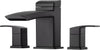 Pfister RT65D1B Kenzo 3-Hole Roman Tub Faucet Trim with Ribbon Water Flow, Matte Black