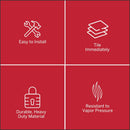 MD TT8004RED82R Prova Flex Uncoupling Underlayment Membrane 269 Sq Ft Roll, 82', Floor Underlayment for Ceramic, Porcelain Tiles in Heavy Stress Areas