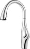 Pfister GT529-1HC Kai Single-Hole Pull-Down Kitchen Faucet with High-Arc Spout and Dual-Function Spray Head, Polished Chrome