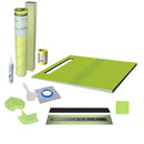 Profilitec Waterproof Linear Shower Kit: 36"x44" Off-set Shower Pan (Tray), Center Outlet Channel Body Drain and Cover