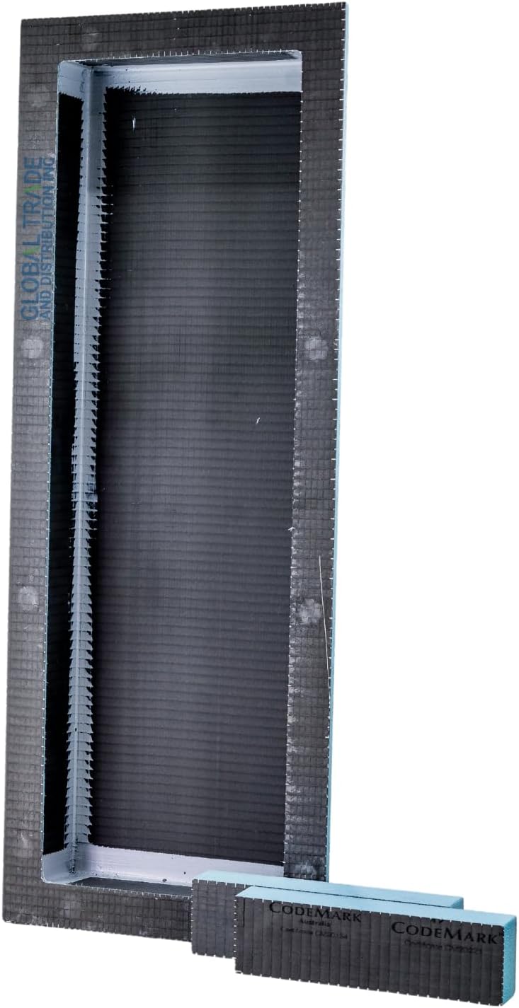 Wedi "Lean" Prefabricated Durable Polystyrene Building Panel Waterproof Shower Niche, 16 Inch x 42 Inch, with Adjustable Removable Shower Shelf, for Tiled Shower Surrounds, US3000024