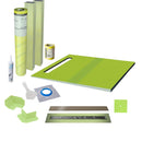 Profilitec Waterproof Linear Shower Kit: 52"x44" Off-set Shower Pan (Tray), Center Outlet Channel Body Drain and Cover