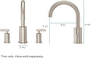 Pfister Contempra Polished Chrome Roman Bathtub Faucet/Tub Spout and Hand Held Shower Head, 2-Handle Tub High-Arc and Shower Faucet, 3-Hole, Modern Bathroom Decor