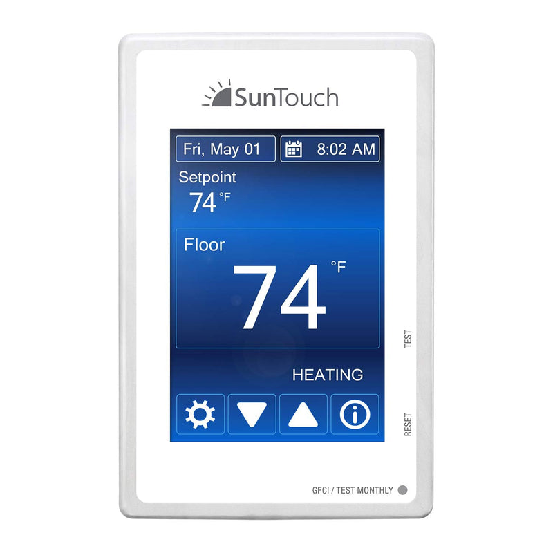 SunTouch SunStat Command Programmable Thermostat 500850-SB for Radiant Heating Floors, 120V/240V with Built-in GFCI