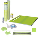 Profilitec Waterproof Linear Shower Kit: 52"x44" Off-set Shower Pan (Tray), Off-set Outlet Channel Body Drain and Cover