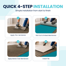 Bardalas Uncoupling Waterproofing Membrane, 108 Sq Ft Roll, 1/8 Inch Anti-Fracture Mat, Crack Isolation Flooring Underlayment for Bathroom Floor Tile, Subfloor