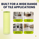 Profilitec Floortec Waterproof Uncoupling Membrane, 323 Sq Ft Roll, 1/8 Inch Thick, Anti-Fracture Mat, Crack Isolation, Lay-Flat (No Curling) Flooring Underlayment for Tile Floors, Showers, Bathrooms, Ideal for Subfloor Protection, 9 Rolls Bundle