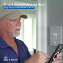 OJ Microline WiFi Programmable Touchscreen Thermostat UWG5-4999 For Home, with Bluetooth, Floor Temperature Sensor, Built-in GFCI, for Indoor Underfloor Radiant Heating System, 120-240V Warming Cable