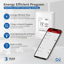 OJ Microline Radiant Floor Heating WiFi Programmable Touchscreen Thermostat For Home, with Bluetooth, Floor Temperature Sensor, Built-in GFCI, for Indoor Underfloor Radiant Heating System UWG4-4999