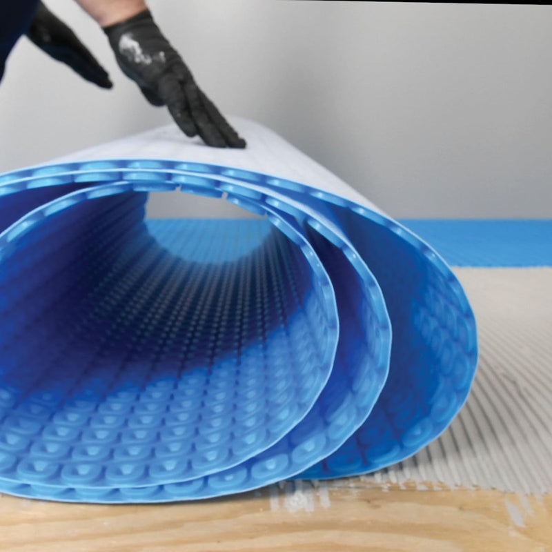 Mapei Mapeheat Floor Heating, Lightweight, Uncoupling, Crack Isolation and Waterproofing Membrane, 7/32" Thick, 108 Sq Ft Roll