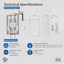 OJ Microline WiFi Programmable Touchscreen Thermostat UWG5-4999 For Home, with Bluetooth, Floor Temperature Sensor, Built-in GFCI, for Indoor Underfloor Radiant Heating System, 120-240V Warming Cable