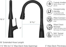 Pfister Neera Kitchen Faucet with Pull Down Sprayer, High Arc Kitchen Sink Faucet with Pull Out Spray Head, Transitional Home Décor, Single Handle Kitchen Faucets, 1-Hole