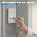 OJ Microline Radiant Floor Heating WiFi Programmable Touchscreen Thermostat For Home, with Bluetooth, Floor Temperature Sensor, Built-in GFCI, for Indoor Underfloor Radiant Heating System UWG4-4999