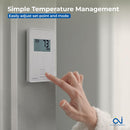 OJ Microline Thermostat with Built-in GFCI UTN4-4999. Non Programmable Thermostat for Radiant Floor Heating System, Dual Sensing and Dual Voltage 120v & 240v Capabilities. Includes Floor Sensor