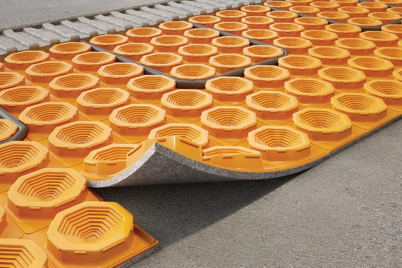 Schluter Systems Ditra Heat Peel and Stick DUO Membrane, 8.4 Sq Ft (0.78 Sq M) Sheet, DHDPS8MA, Mortar-Free Waterproofing Uncoupling Underlayment for Floor Warming