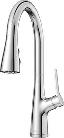 Pfister Neera Kitchen Faucet with Pull Down Sprayer, High Arc Kitchen Sink Faucet with Pull Out Spray Head, Transitional Home Décor, Single Handle Kitchen Faucets, 1-Hole