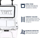YETI Tundra 35 Hard Cooler, Functional, Rugged, Heavy and Luggable, White