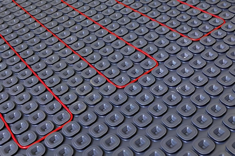 Chemelex NuHeat Peel & Stick Uncoupling Membrane 10.6 Sq Ft Sheet (39 in x 39 in) FG0800_1 Non-Woven Polypropylene Heating Pad, Waterproof Anti-Fracture Floor Underlayment for Heating Systems