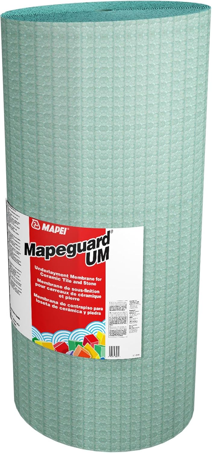 Mapei 2850930 Mapeguard UM 1/8 Inch Thick Uncoupling Crack Isolation and Waterproofing Membrane Underlayment Roll