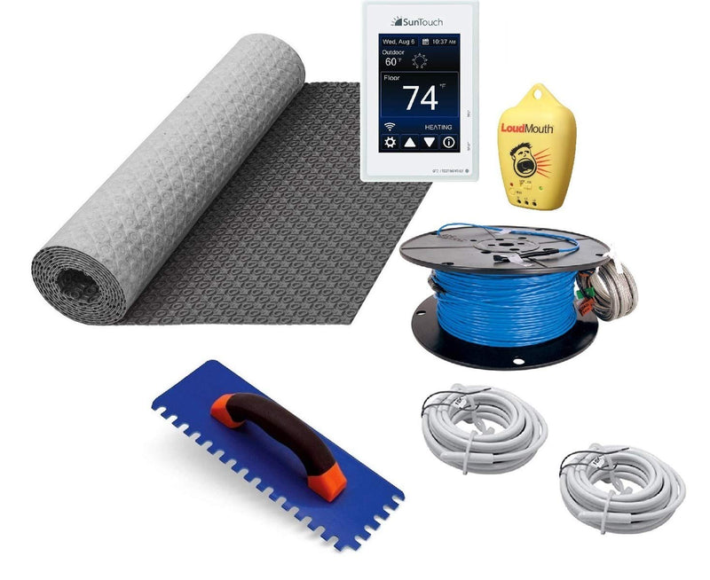 Suntouch Warmwire Radiant Floor Heating Kit Includes Suntouch Thermostat, HeatMatrix Membrane, Heat Cable and Safe Installation Tools