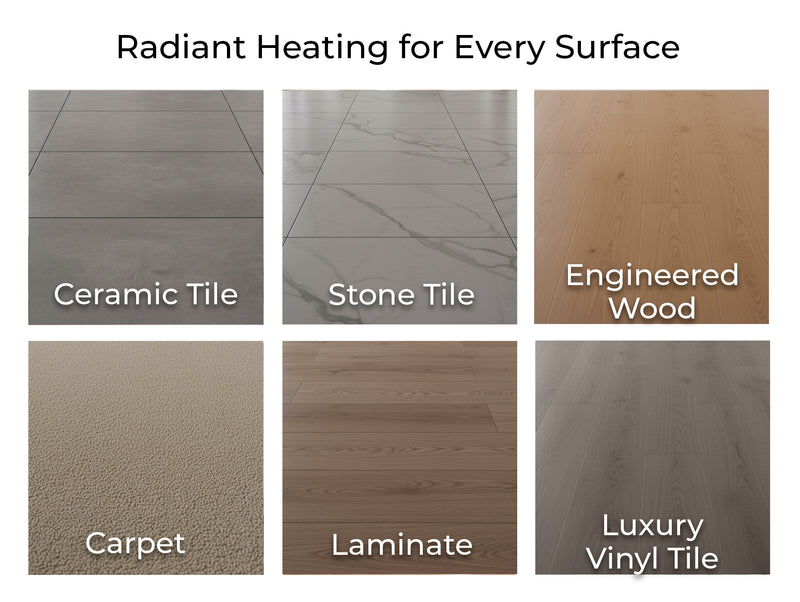 Ardex Flexbone Electric Radiant Floor Heating Kit with Heating Uncoupling Membrane UH905, Heat Cable (Heating Wire), Thermostat, and Safe Installation Tools