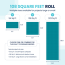 Bardalas Uncoupling Waterproofing Membrane, 108 Sq Ft Roll, 1/8 Inch Anti-Fracture Mat, Crack Isolation Flooring Underlayment for Bathroom Floor Tile, Subfloor