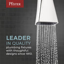 Pfister RT65D1B Kenzo 3-Hole Roman Tub Faucet Trim with Ribbon Water Flow, Matte Black