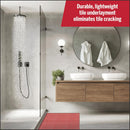 MD TT8004RED82R Prova Flex Uncoupling Underlayment Membrane 269 Sq Ft Roll, 82', Floor Underlayment for Ceramic, Porcelain Tiles in Heavy Stress Areas