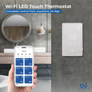 OJ Microline WiFi Programmable Touchscreen Thermostat UWG5-4999 For Home, with Bluetooth, Floor Temperature Sensor, Built-in GFCI, for Indoor Underfloor Radiant Heating System, 120-240V Warming Cable