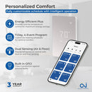 OJ Microline WiFi Programmable Touchscreen Thermostat UWG5-4999 For Home, with Bluetooth, Floor Temperature Sensor, Built-in GFCI, for Indoor Underfloor Radiant Heating System, 120-240V Warming Cable