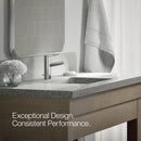 Kohler 99491-4-CP Elate® Single-Handle Bathroom Sink Faucet with Metal Pop-Up Drain, Polished Chrome, 1.2 GPM
