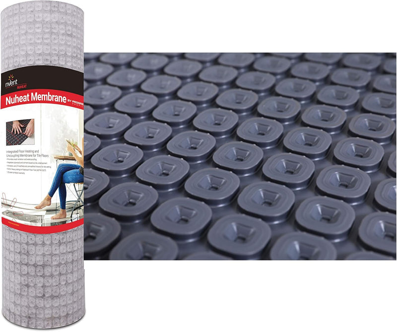 nVent Nuheat AC0105 Uncoupling Heating Membrane 161 Sq Ft Roll (3' 3" x 49' 5") Non-Woven Polypropylene Heating Pad, Waterproof and Anti-Fracture Floor Underlayment for Underfloor Heating System