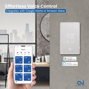 OJ Microline WiFi Programmable Touchscreen Thermostat UWG5-4999 For Home, with Bluetooth, Floor Temperature Sensor, Built-in GFCI, for Indoor Underfloor Radiant Heating System, 120-240V Warming Cable