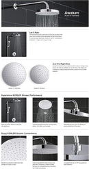 Kohler 76465-CP Awaken 10-Inch Rain Showerhead, Polished Chrome