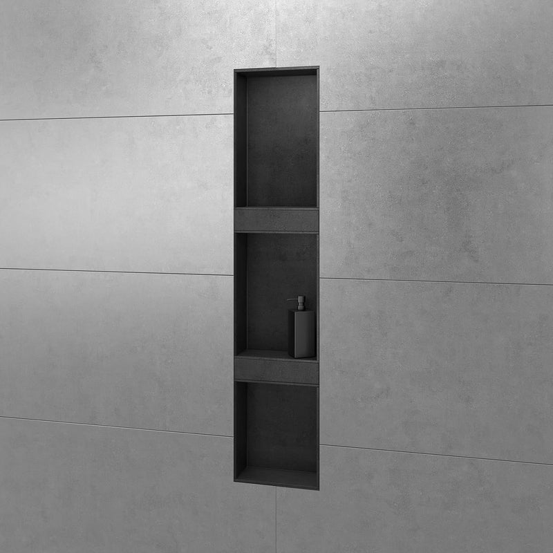 Wedi "Lean" Prefabricated Durable Polystyrene Building Panel Waterproof Shower Niche, 16 Inch x 42 Inch, with Adjustable Removable Shower Shelf, for Tiled Shower Surrounds, US3000024