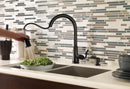 Pfister Cagney 1-Handle Pull-Down Kitchen Faucet with Soap Dispenser in Matte Black