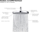 Kohler 76465-CP Awaken 10-Inch Rain Showerhead, Polished Chrome