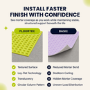 Profilitec Floortec Waterproof Uncoupling Membrane, 323 Sq Ft Roll, 1/8 Inch Thick, Anti-Fracture Mat, Crack Isolation, Lay-Flat (No Curling) Flooring Underlayment for Tile Floors, Showers, Bathrooms, Ideal for Subfloor Protection, 9 Rolls Bundle