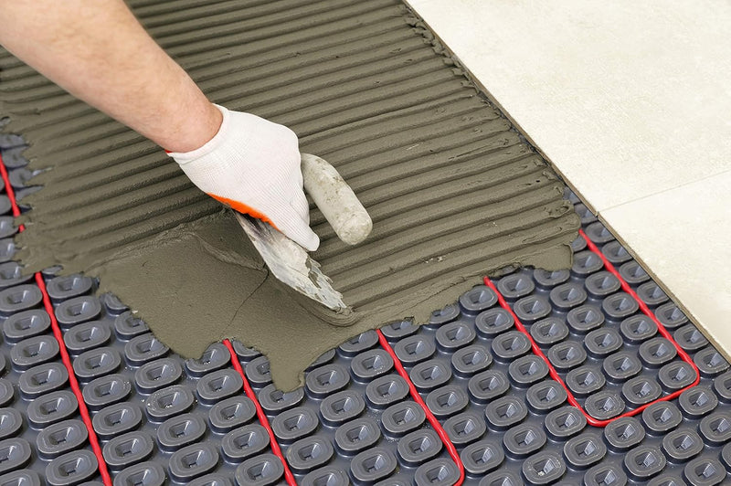 nVent Nuheat AC0105 Uncoupling Heating Membrane 161 Sq Ft Roll (3' 3" x 49' 5") Non-Woven Polypropylene Heating Pad, Waterproof and Anti-Fracture Floor Underlayment for Underfloor Heating System