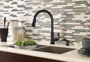 Pfister Cagney 1-Handle Pull-Down Kitchen Faucet with Soap Dispenser in Matte Black